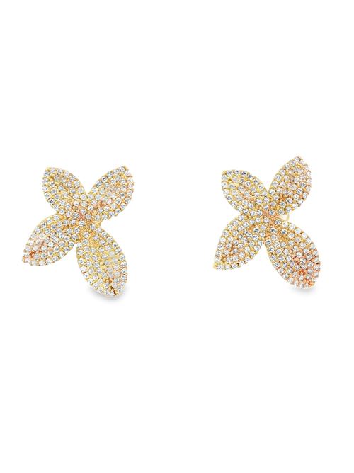 Dea gold crystal earrings<BR/>